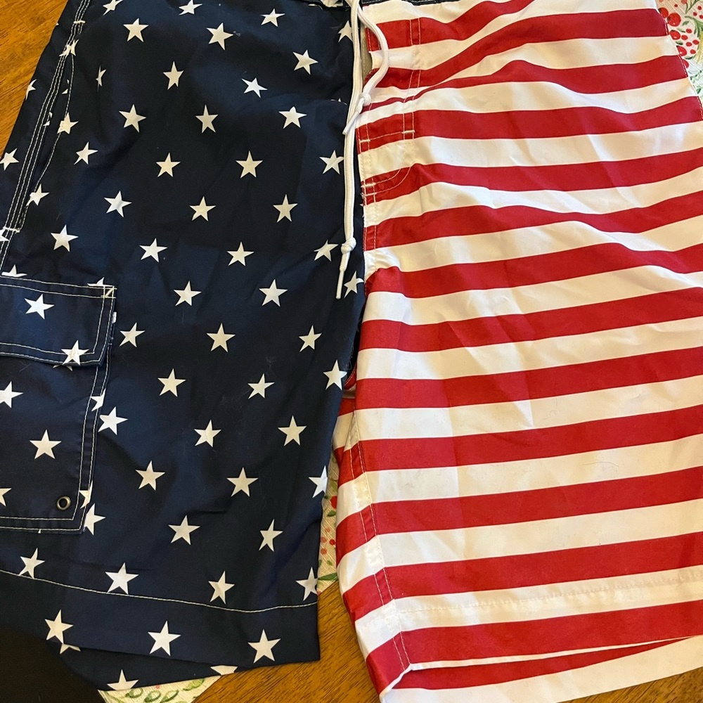 Chaps American Flag Swim Shorts
